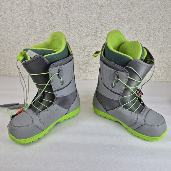 Burton Moto Men’s Snowboard Boots Size 8 Gray Green Speed Zone Lacing Excellent - Picture 5 of 8